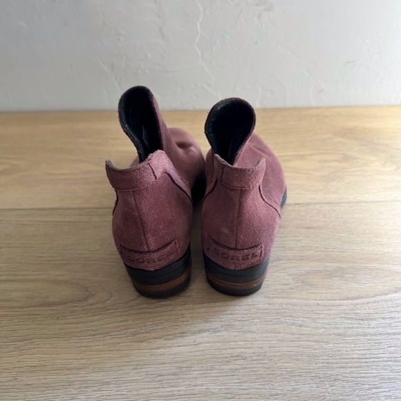 Sorel Womens Lolla Ankle Booties Sz 5.5 Cut Out NL2809-640 Purple Suede Pull On - Picture 6 of 9